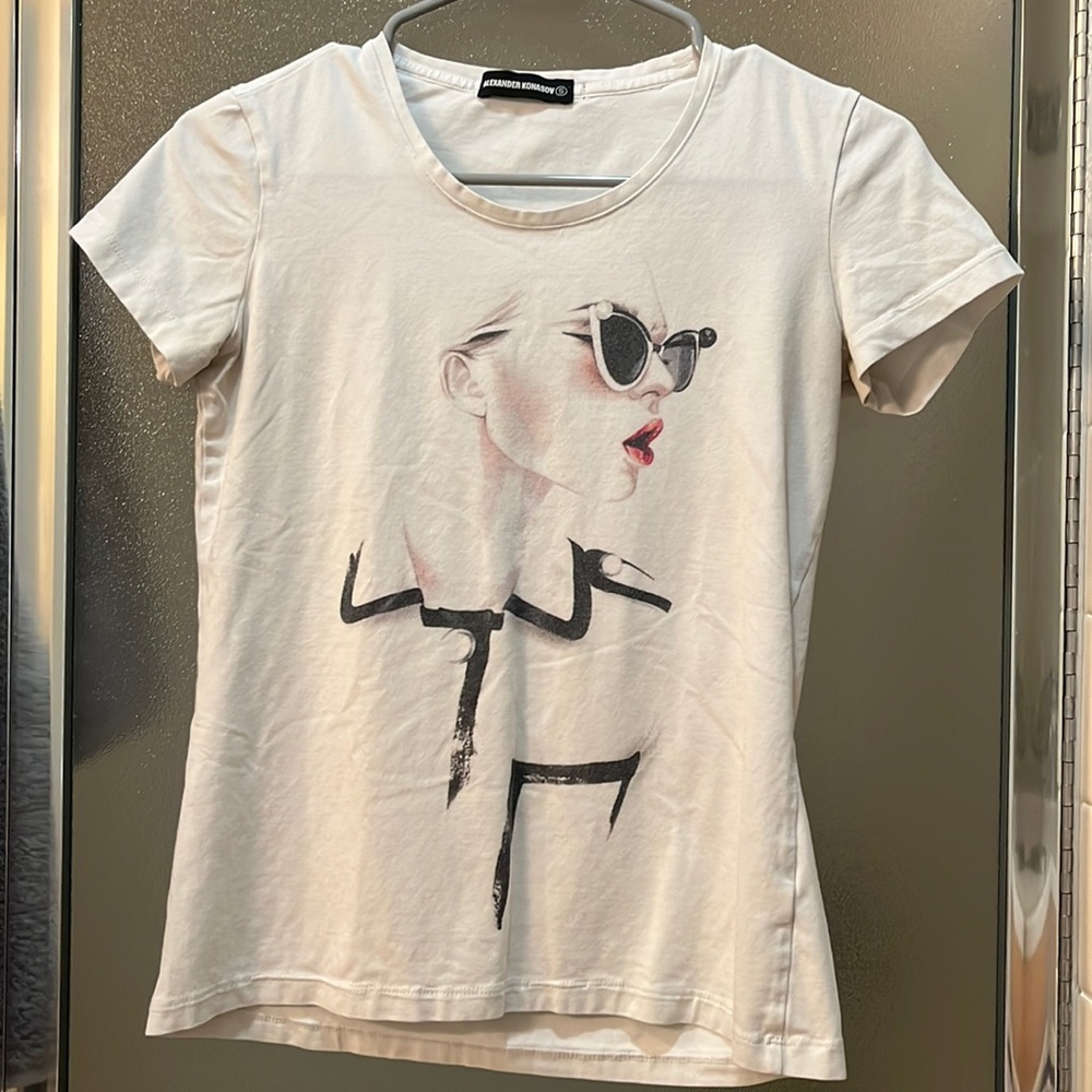 White r shirt by European designer